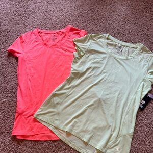 Energy Zone Women's Short Sleeve Tees - Coral and Light Green